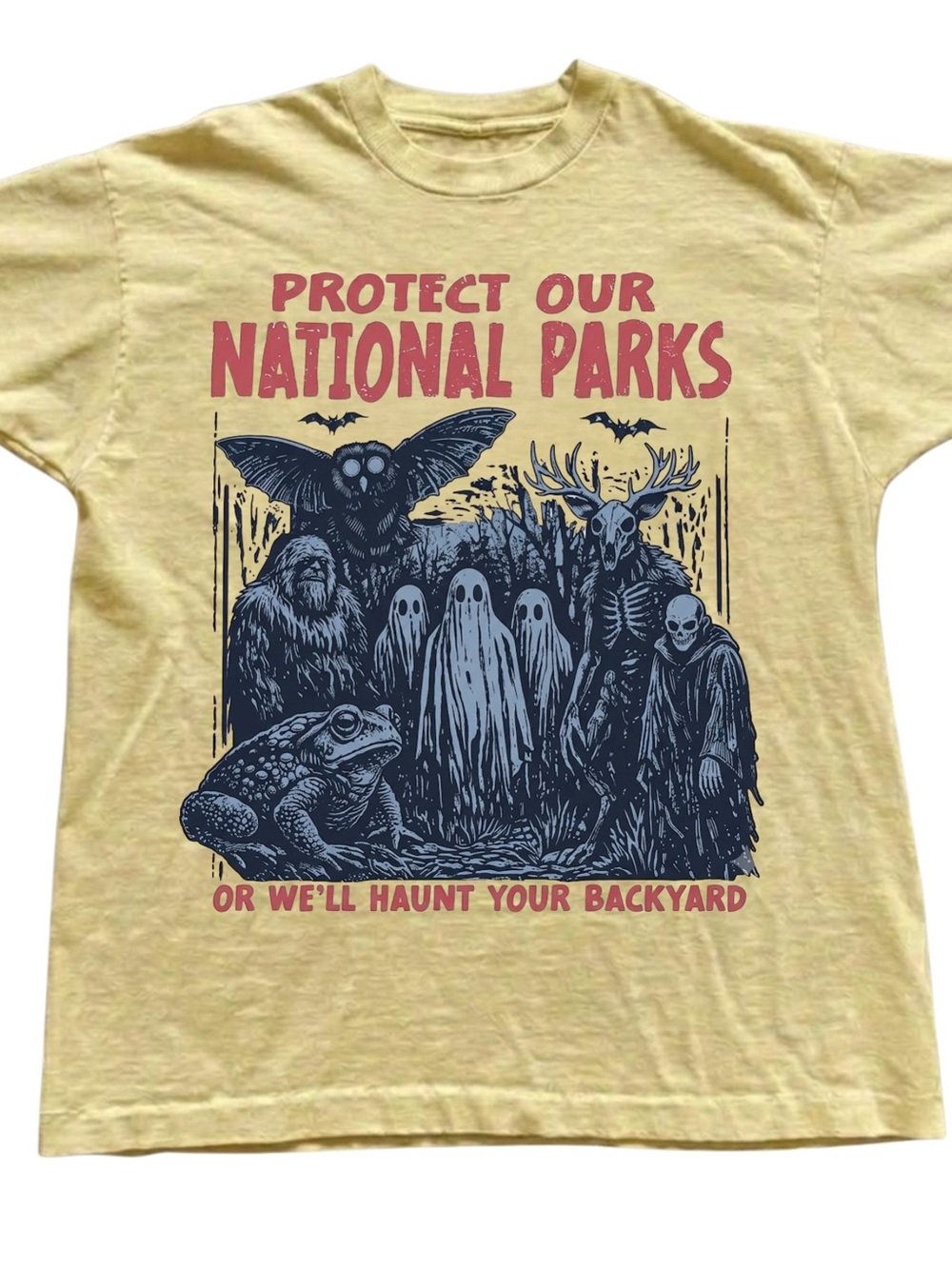 Gildan Yellow Tee "Protect Our National Parks" Graphic, Gift For Her, For Him